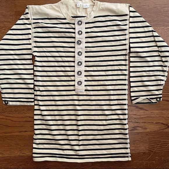 Jcrew Breton stripe shirt with metal button details - Picture 1 of 8